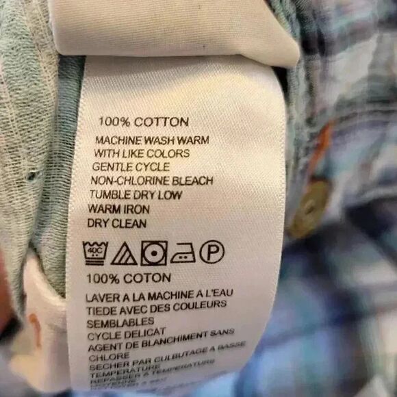 Tommy Bahama Men's Aqua Blue Plaid Cotton Shorts - Picture 11 of 12